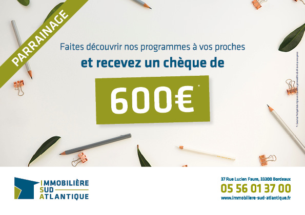 Bulletin de parrainage d'immobilière Sud Atlantique pour un programme immobilier